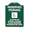 Signmission Reserved Parking Placard or Special License Plates Required Maximum Fine $500, A-DES-GW-1824-23056 A-DES-GW-1824-23056 - alternate 1